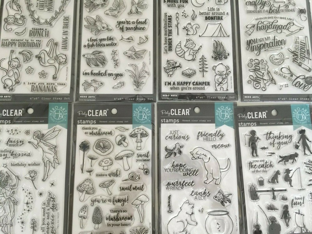 Hero Arts Poly Clear Stamp Set YOU PICK New