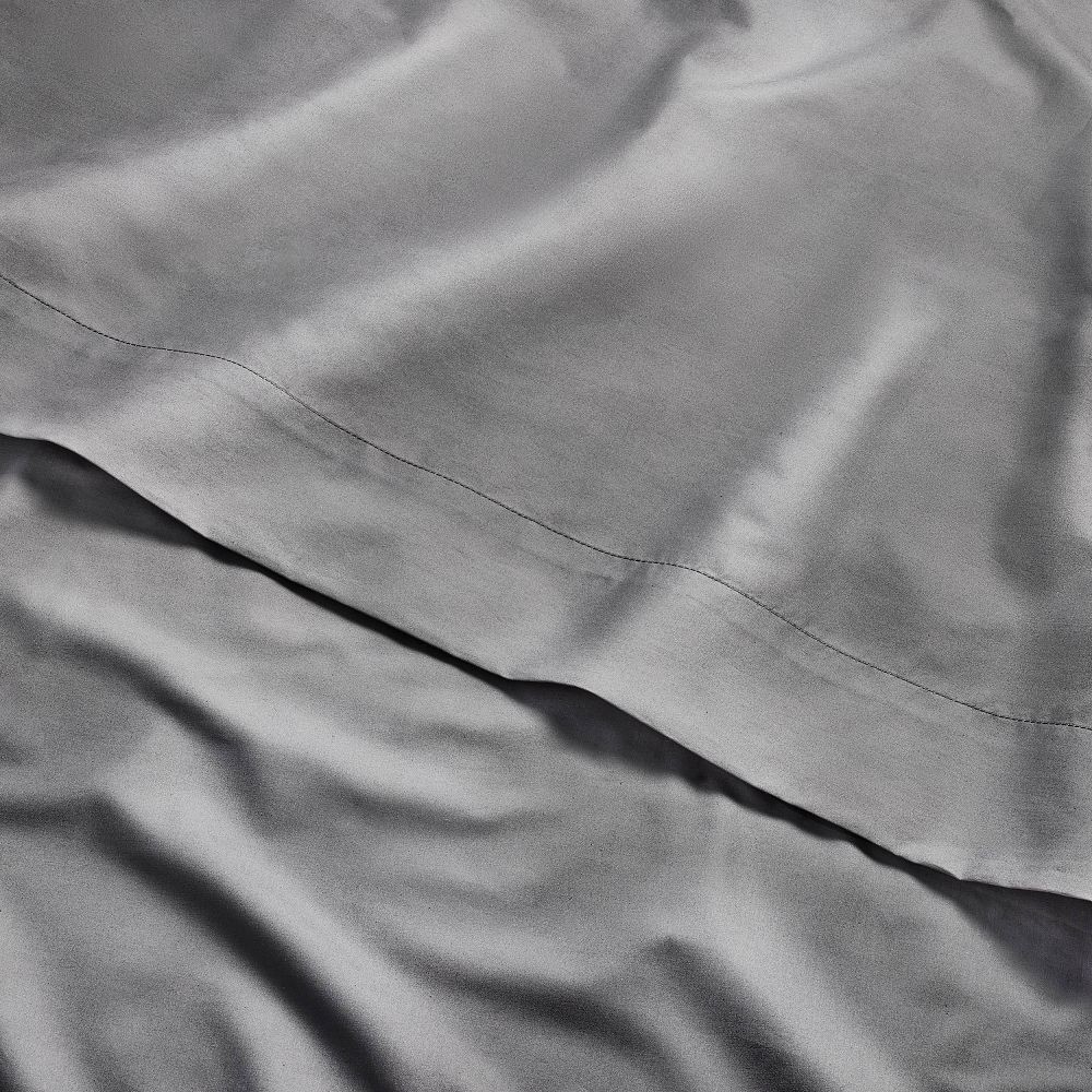 Queen 400 Thread Count Percale Sheet Set Dark Gray - Casaluna
