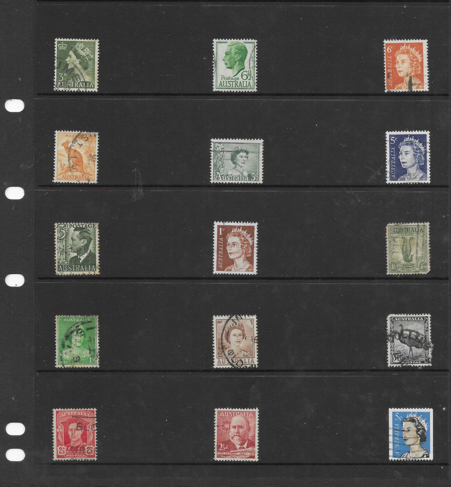 Australia 15 sheets used stamps (sheets not included)
