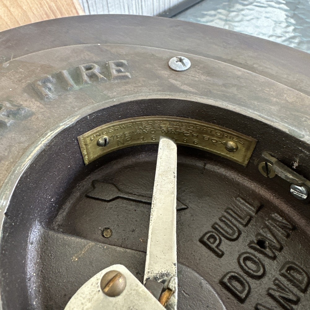 Vintage Fire Alarm Pull Apparatus Pull Station