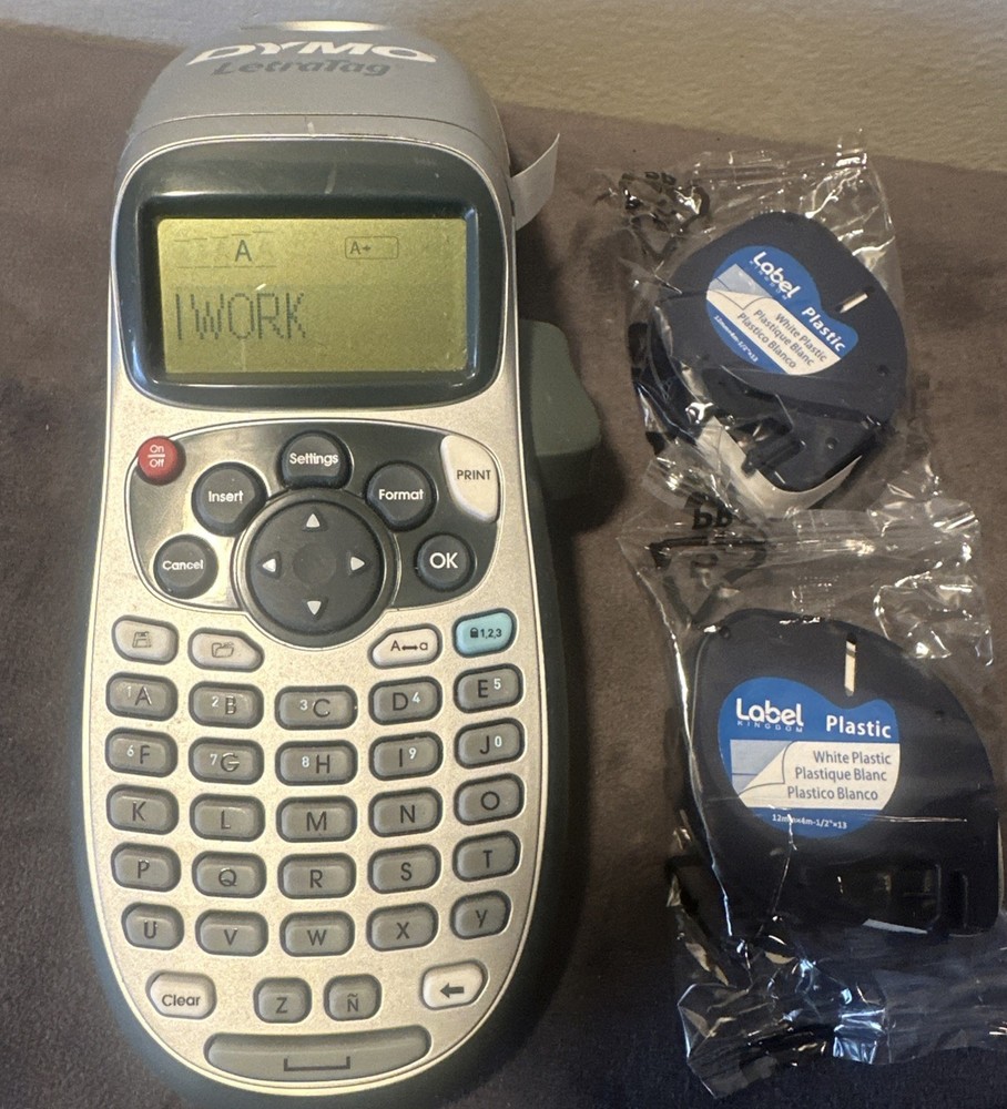 DYMO LetraTag Handheld Portable Electronic Label Maker Machine LT-100H Tested