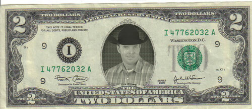 PBR Richard Neale "Tuff" Hedeman $2 Dollar Bill Mint! Rare! $1