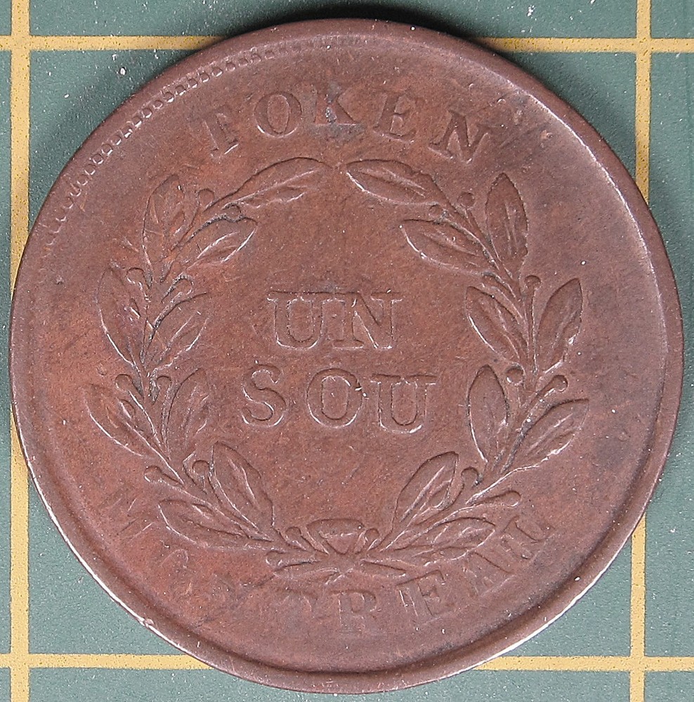 Lower Canada Un Sou token LC-31C