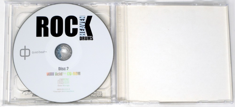 Quazibeat Rock Heaven Drums *CD1 CORRUPT, ACID/WAV CD2 FUNCTIONING* Sampling CD