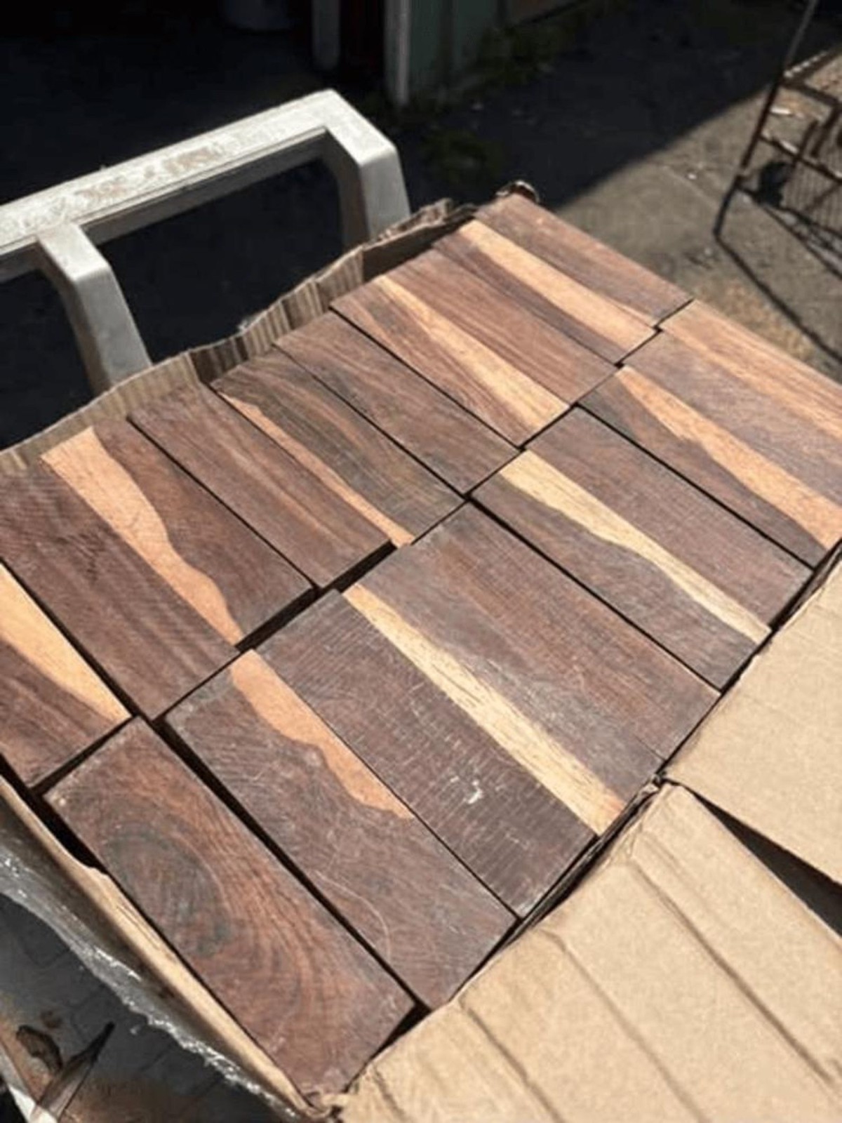 1.5" x 1" x 5" Cocobolo Blanks (Pack of 20 pcs)