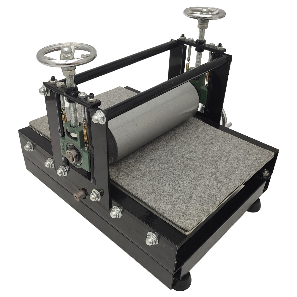 Upgrade Portable Press Printmaking Machine 30x50cm Adjust Tabletop Slab Roller