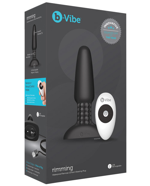 b-Vibe Remote Control Rimming Plug - Black BV-001BLK