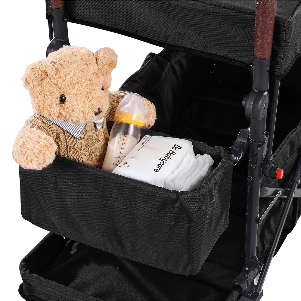 Double Stroller for 2 Kids, 55lb Capacity, Adjustable Handle, Shock Wheels
