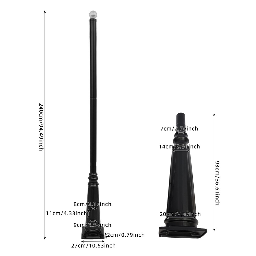 Light Post Split-Type Light Post Outdoor Light Post For Sidewalks, Driveways