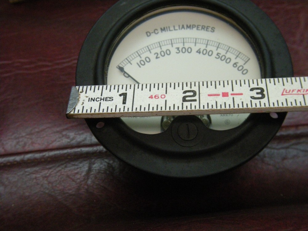 GE Panel Meter, 0 to 600 mA DC, Model ARX70, Type DO-41, TESTED - See Descript.