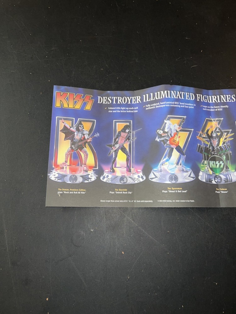 KISS : Destroyer Illuminated Figurines Mail Order Ad (Great To Display)