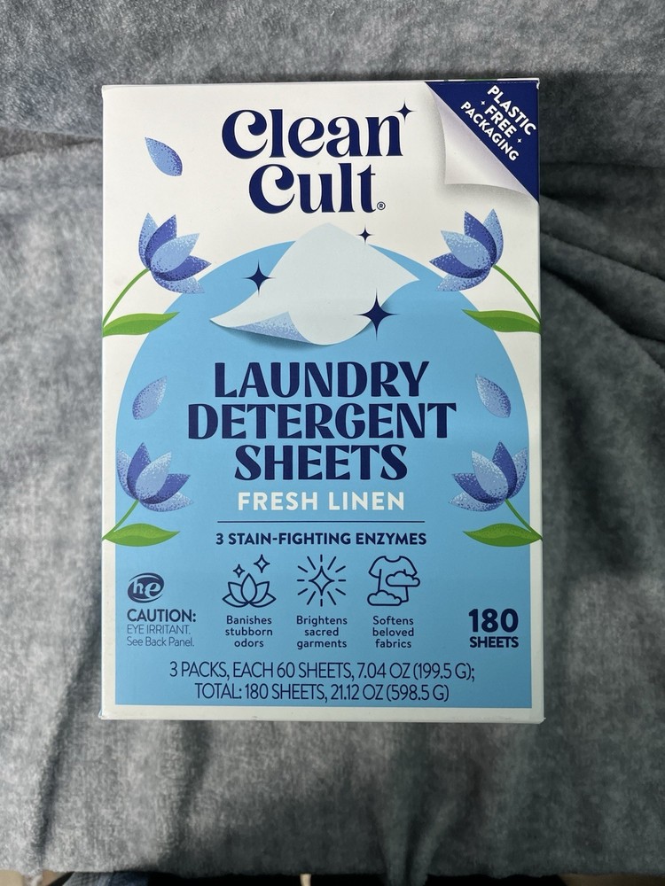 Clean Cult. PLASTIC FREE + PACKAGING LAUNDRY DETERGENT SHEETS