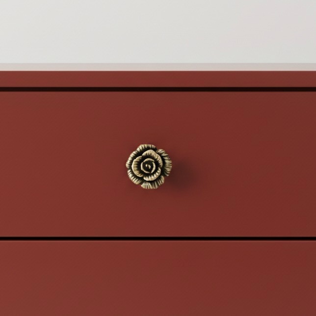 The Tangerine Store |Antique Brass Rose Drawer Knobs