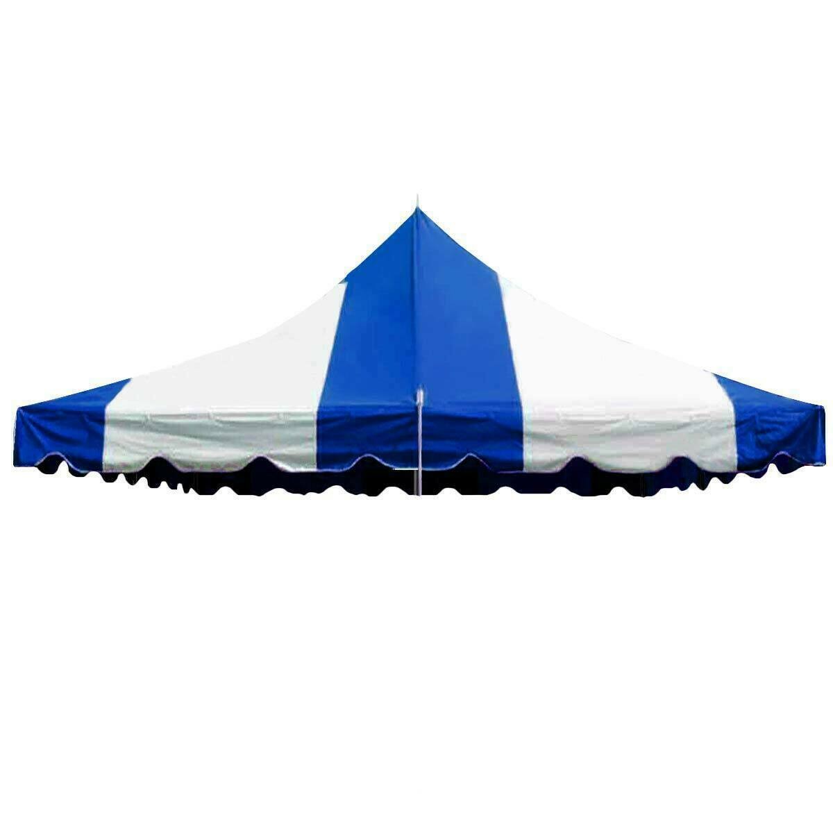 Replacement Pole Tent Canopy Top 20x20 Blue Cover for Party Gazebo