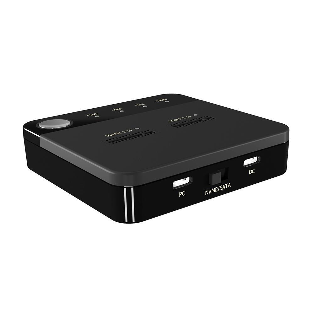 M.2 SATA M.2 NVMe Duplicator Double Disk Bit Hard Drive Docking Station