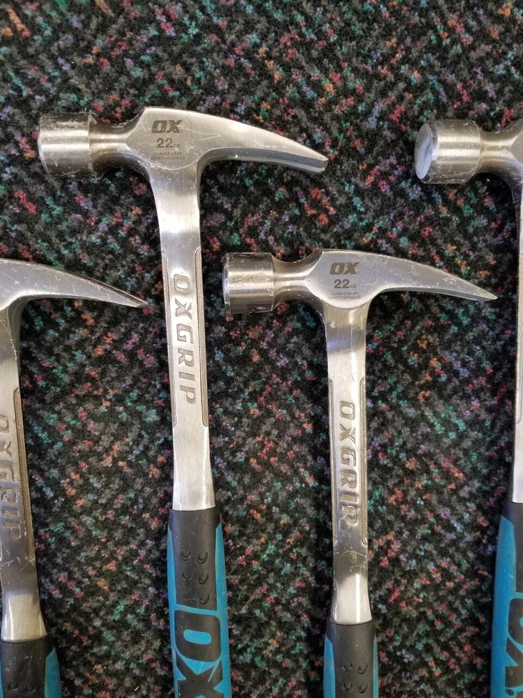 Ox Tools Pro 22oz Smooth Face Framing Hammer - Contractor's 10 Pack