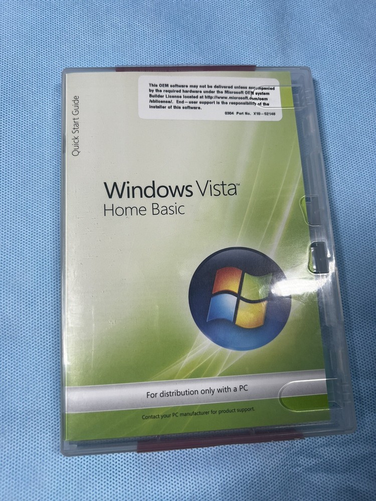 *Disk Only* Microsoft Windows Vista Home Basic PPP OEM - NEW opened Box!