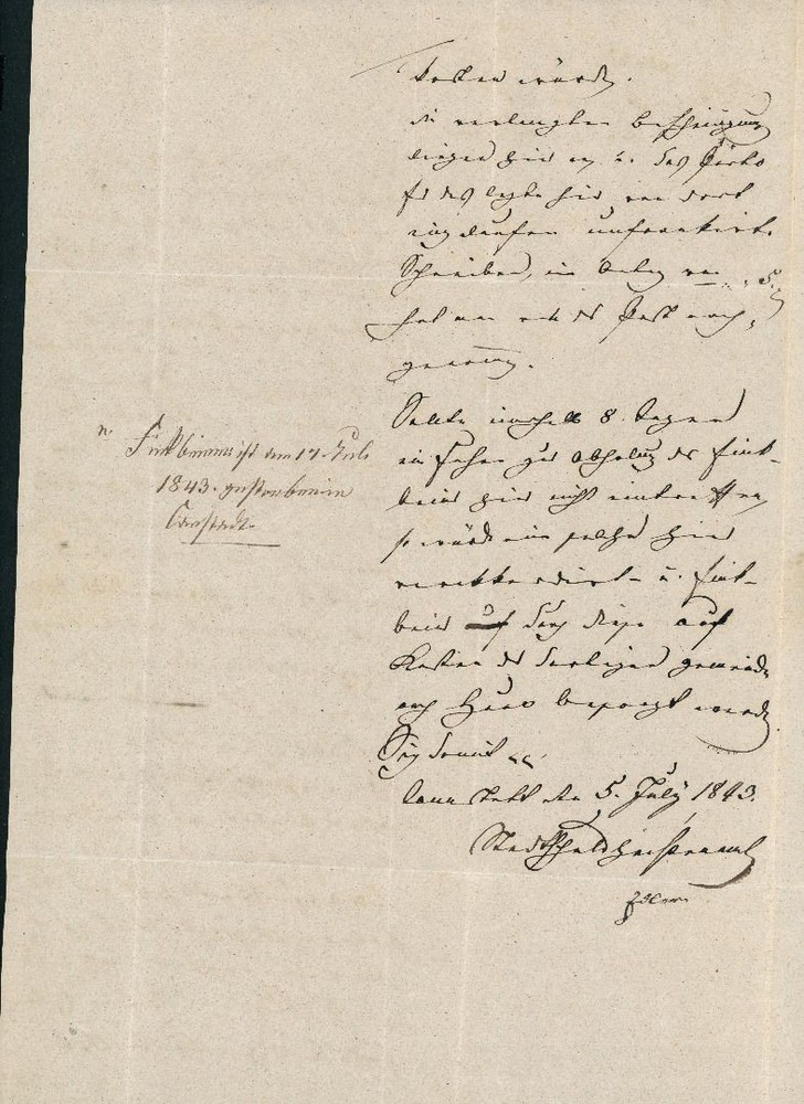 Pre-philatelic letter Cannstatt 1841