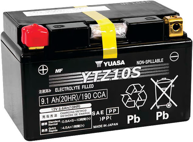 Yuasa Factory Activated Maintenance Free Battery - YTZ10S Motorcycle ATV/UTV PWC