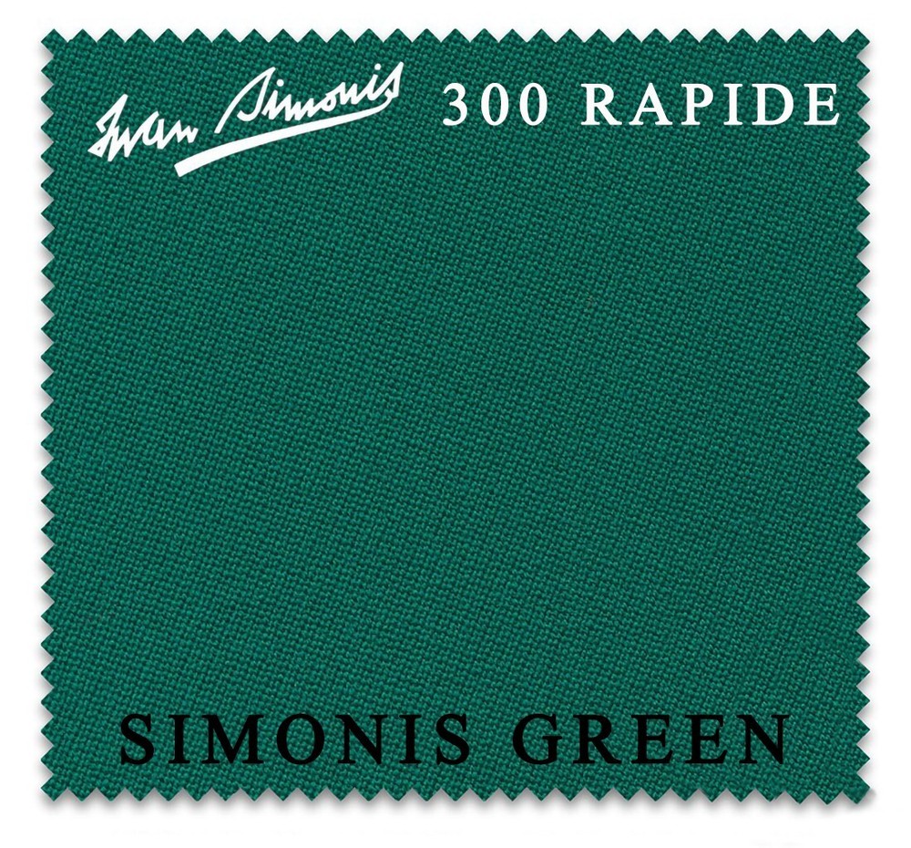 8' Oversized Simonis 300 Rapide® Carom 3-Cushion Table Cloth - Simonis Green