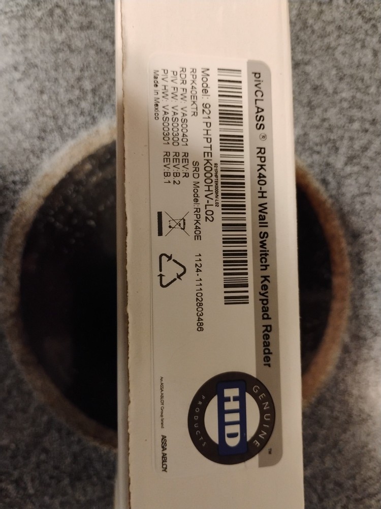 Wall Switch Reader SRD Model RPK40E HID