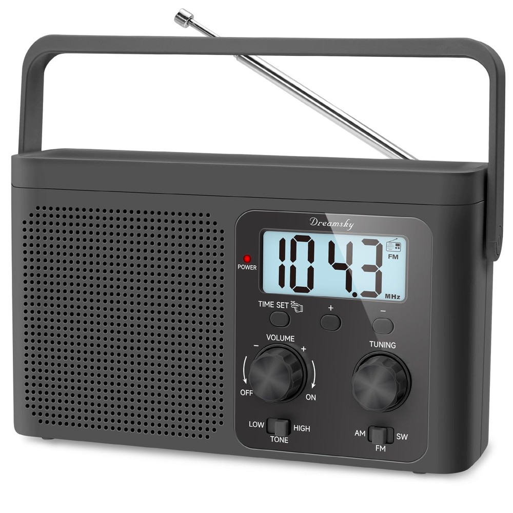 Portable AM FM Shortwave Radio - Strong Reception, Battery or AC Powered