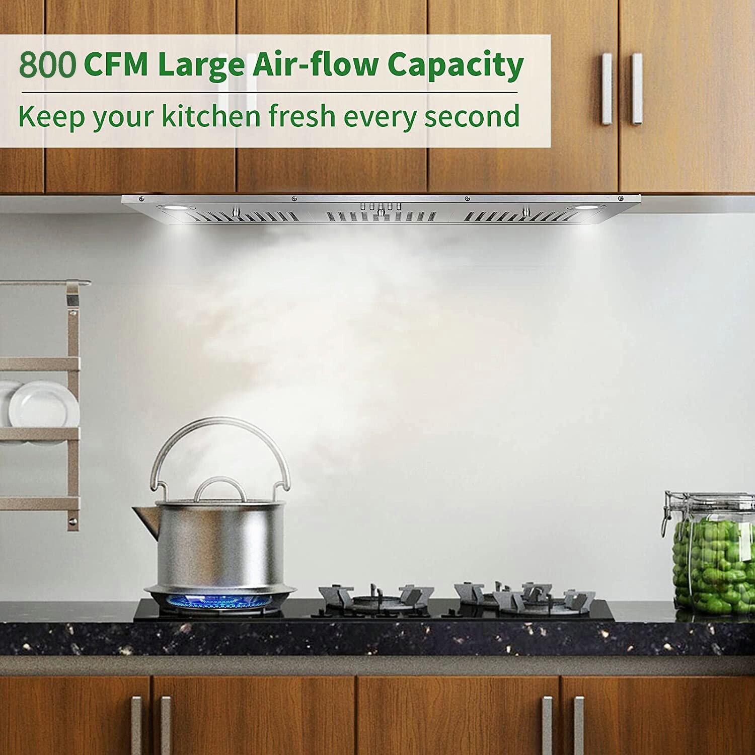 36 in Insert Range Hood 800CFM Built-in Stainless Steel Kitchen Cooker Hood New