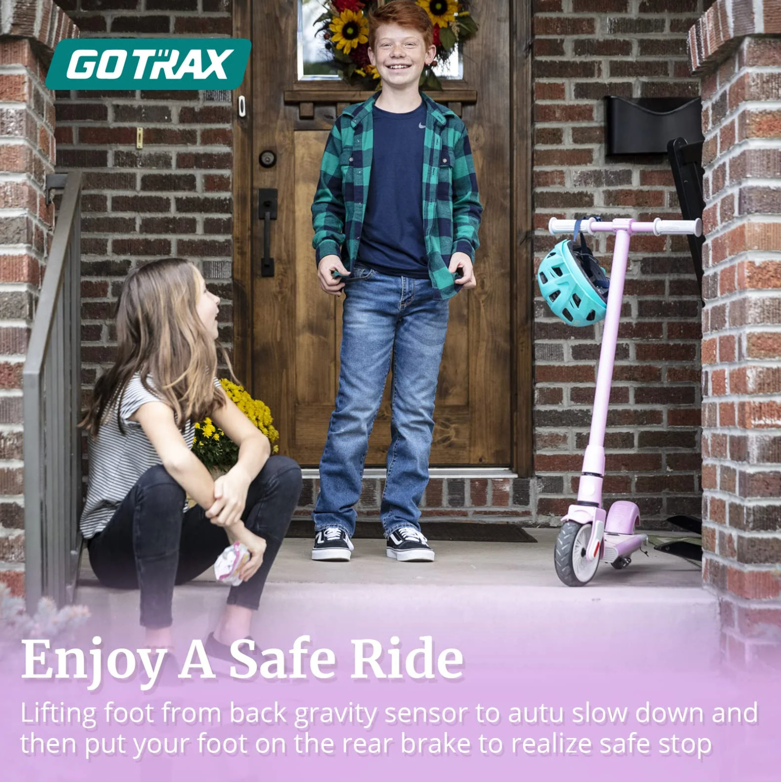 Gotrax GKS Electric Scooter for Kid, 6" Solid Wheels, Max 4 Miles and 7.5 Mph