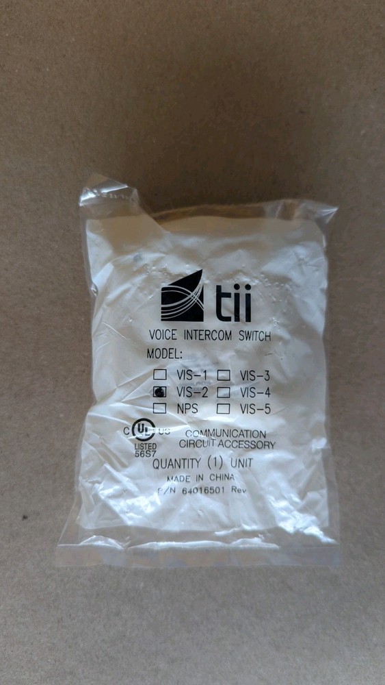 tii VIS-2 Voice Intercom Switch with Porting Switch - P/N 64016501