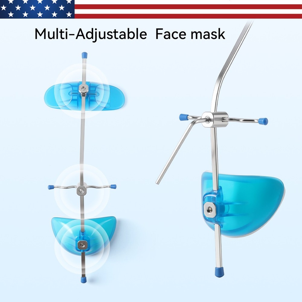 AZDENT Dental Adjustable Orthodontic Reverse Blue Pull Headgear Facemask