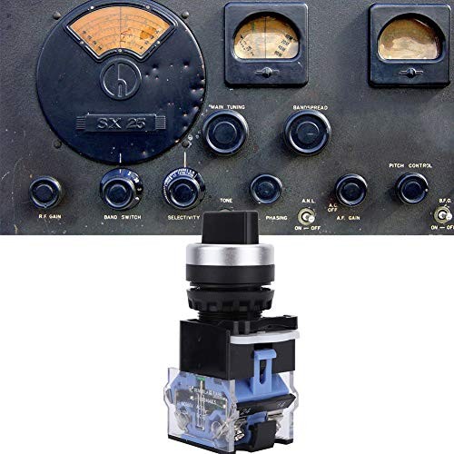 10Pcs Rotary Switch 3 Position 22mm Self Locking Changeover Selector Switch