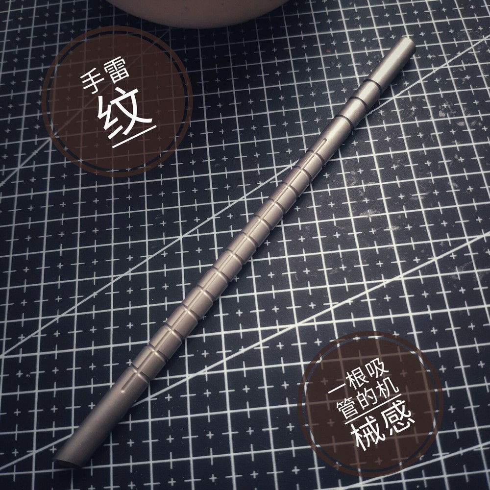 1pcs EDC TA1 Titanium Drinking Straw Ti sucker Tableware 18cm/20cm