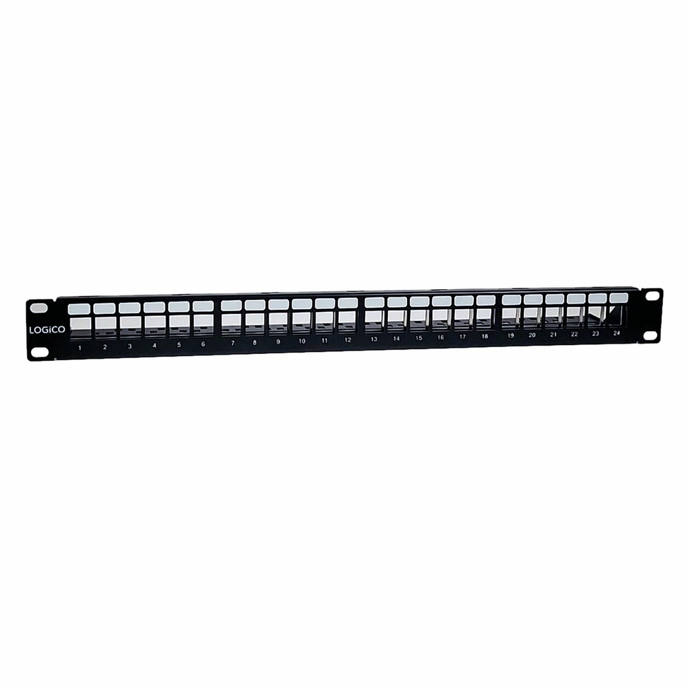 Cat5e Cat6 UTP 24 Port Network LAN Blank Patch Panel 1U with cable management