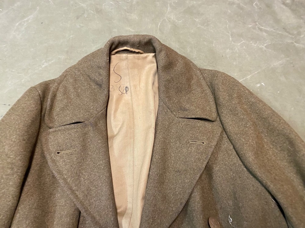 ORIGINAL WWII US ARMY WINTER M1938 "CUT DOWN" OVERCOAT COAT- MEDIUM/LARGE 42R