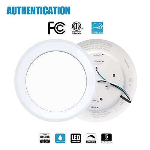 10 Pack 6 Inch LED 3000K Dimmable Flush Mount Ceiling Light - Warm White