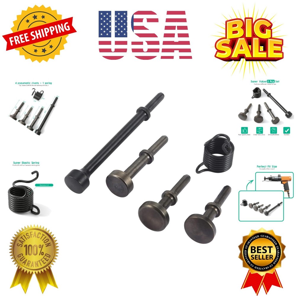 5 Pcs Smoothing Pneumatic Air Hammer Pneumatic Chisel Bits Tools Kit