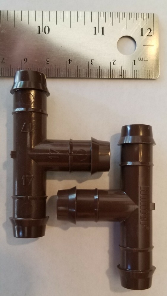 Hunter PLD BARB TEE, PLDTEE, 17mm Barb, N=2