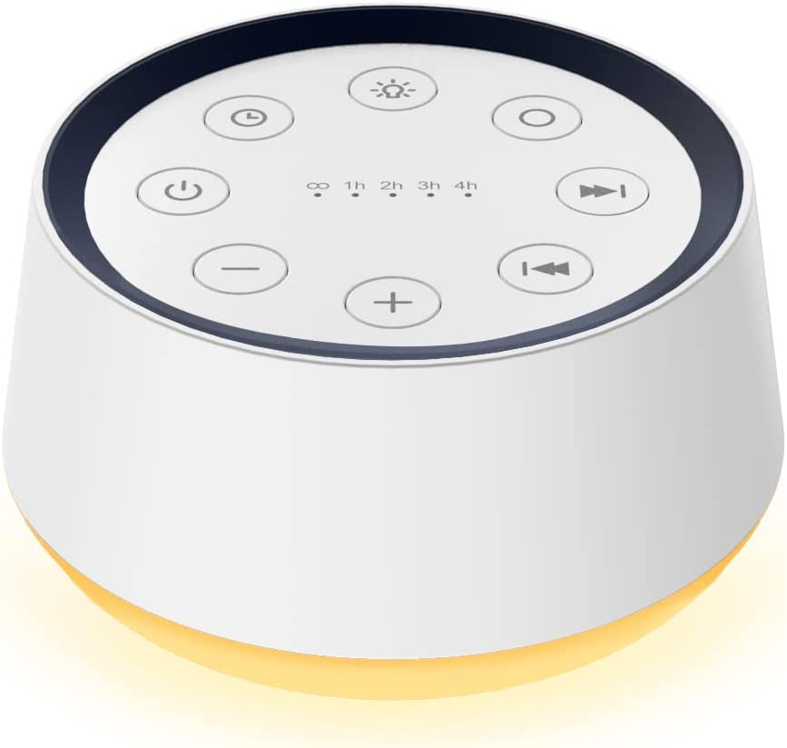 Brown Noise Sound Machine with 30 Sounds, Night Light, and Memory Function