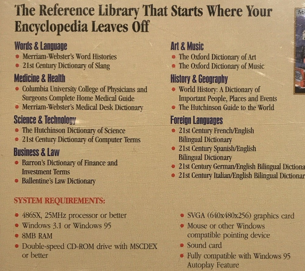 Multipedia (PC-CD, 1995) for Windows 3.1/95 *RARE*