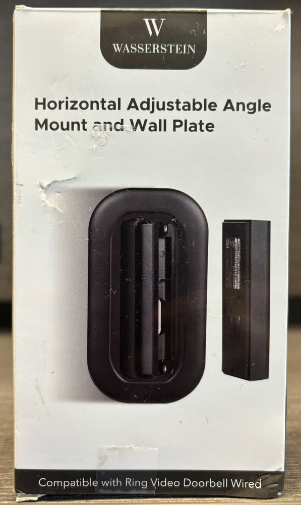 Horizontal Adjustable Angle Mount and Wall Plate for Ring Video Doorbell Wired