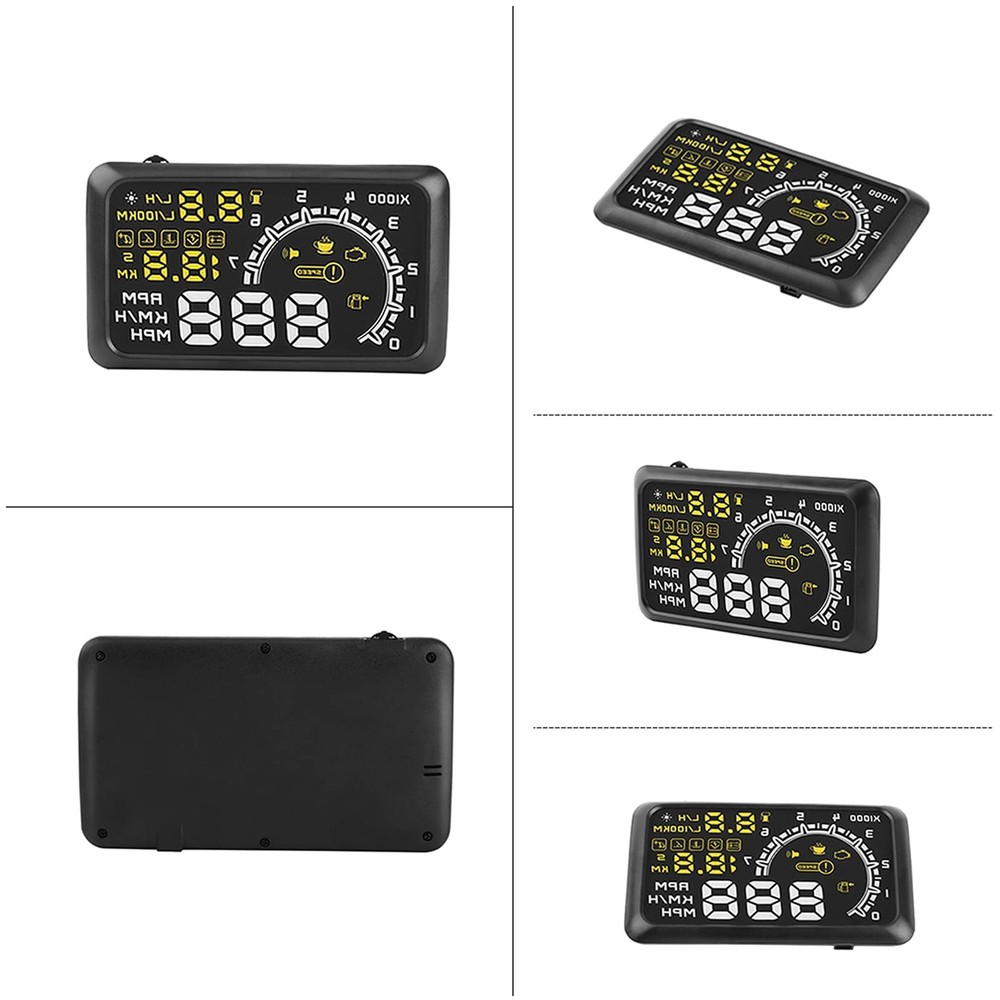 5.5'' HUD Head Display, Windshield Screen Projector Vehicle Speed, Overspeed ...