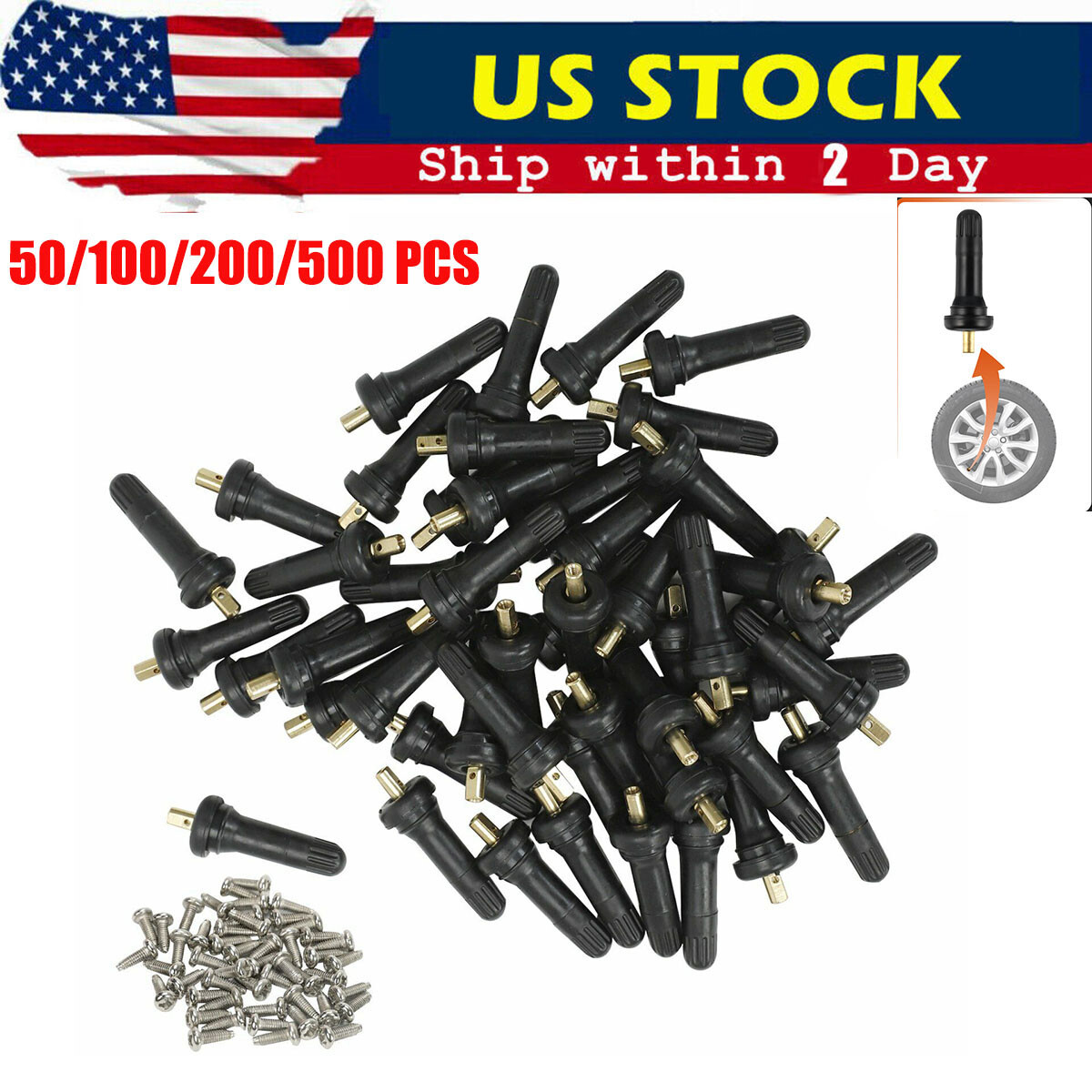 50/100/200/500 TPMS Valve Stem Rubber Rebuild Kit for Tire Pressure Sensor 20008