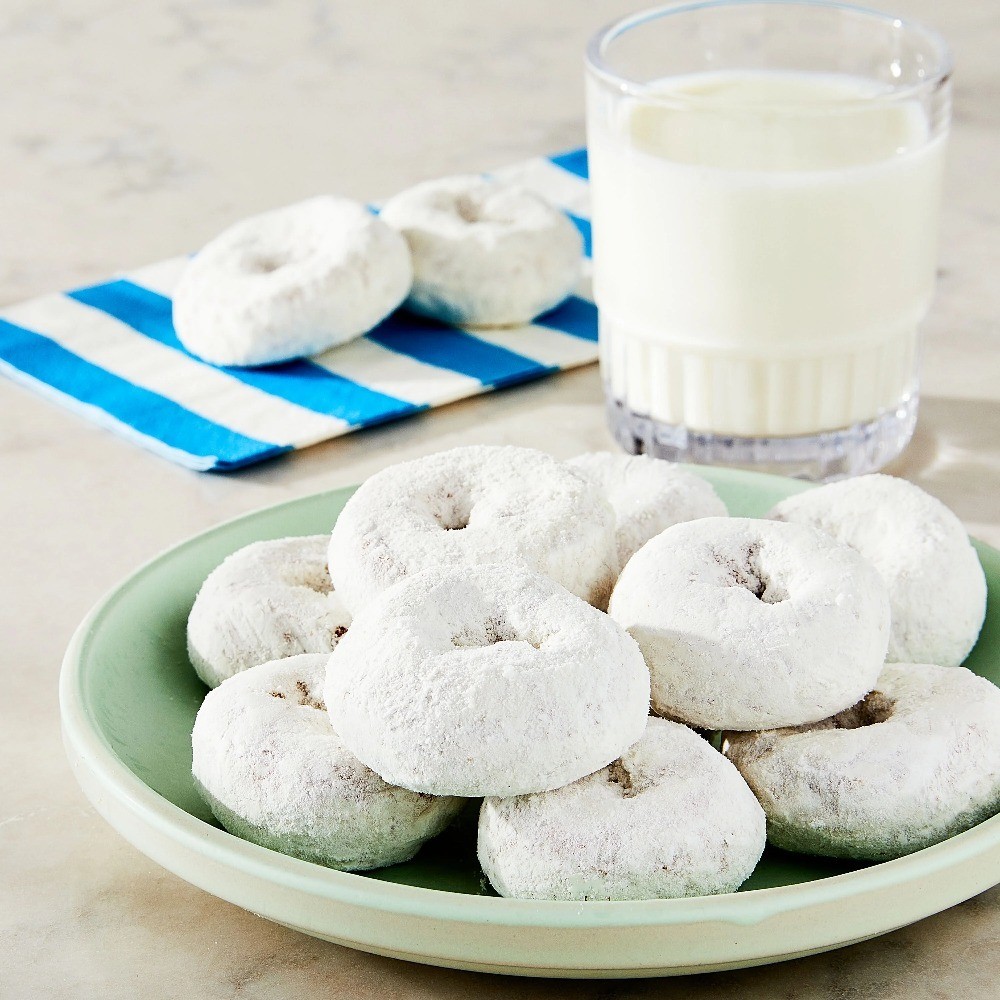 (4 pack) Powdered Sugar Mini Donuts, 10 oz