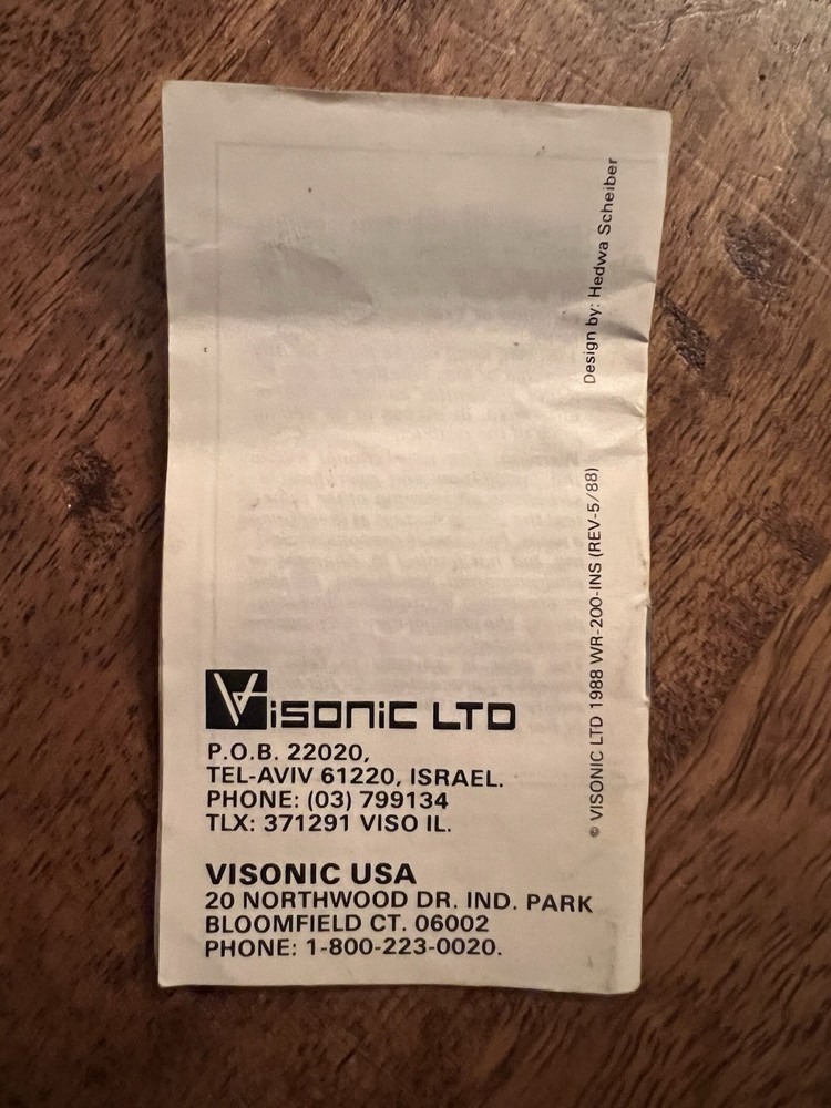 VISONIC Wireless Receiver WR-200/4B