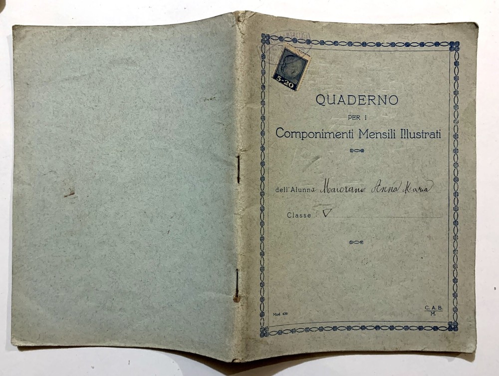 VINTAGE ILLUSTRATED MONTHLY COMPOSITIONS NOTEBOOK