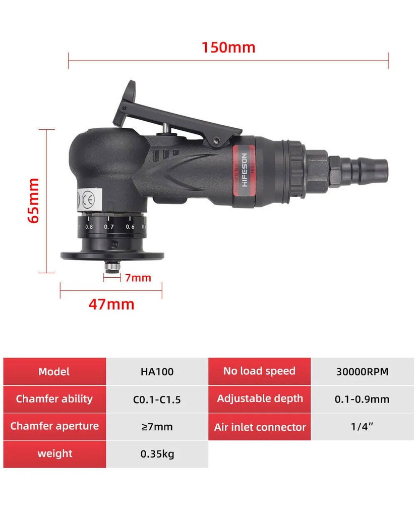 Pneumatic Chamfering Air Mini Grinder Deburring Beveling Trimming Machine