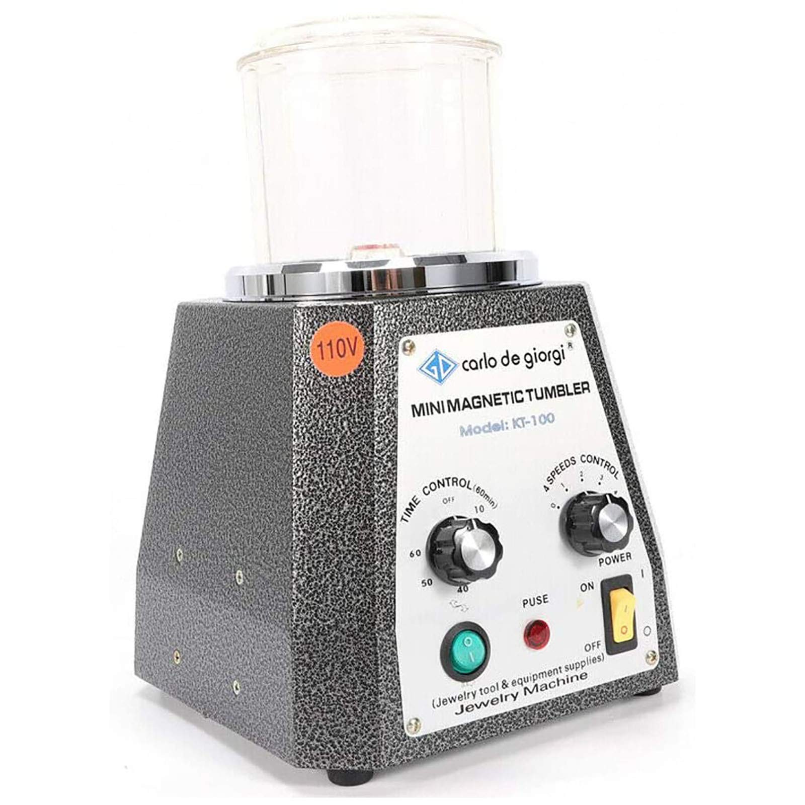 Jewelry Polisher Tumbler 3.93 Inch Mini Magnetic Grinding