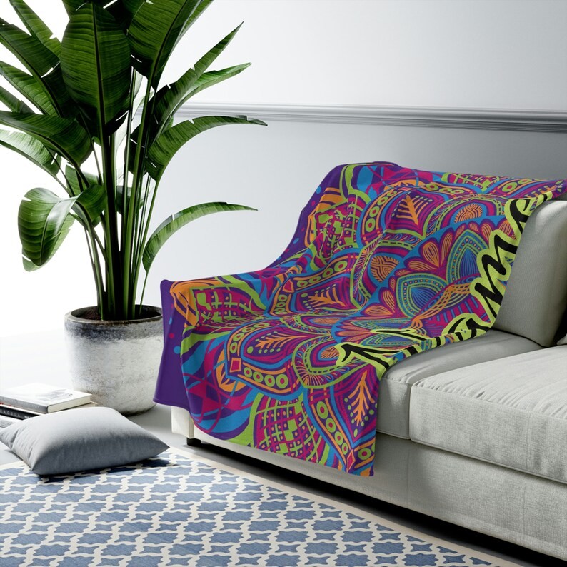 Customized Mandala Blanket Personalized Throw Custom Design Gift Idea