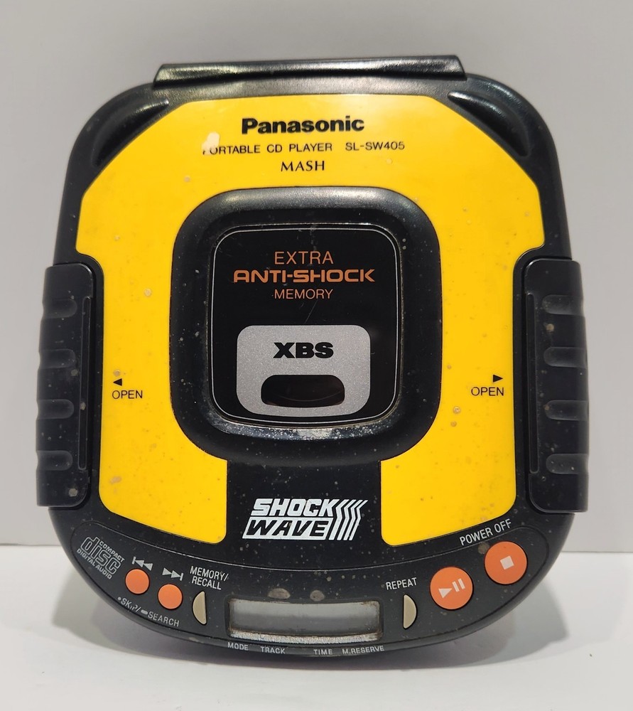 Vintage Panasonic ShockWave SL-SW405 Portable CD Player - Working - Bundle w/...