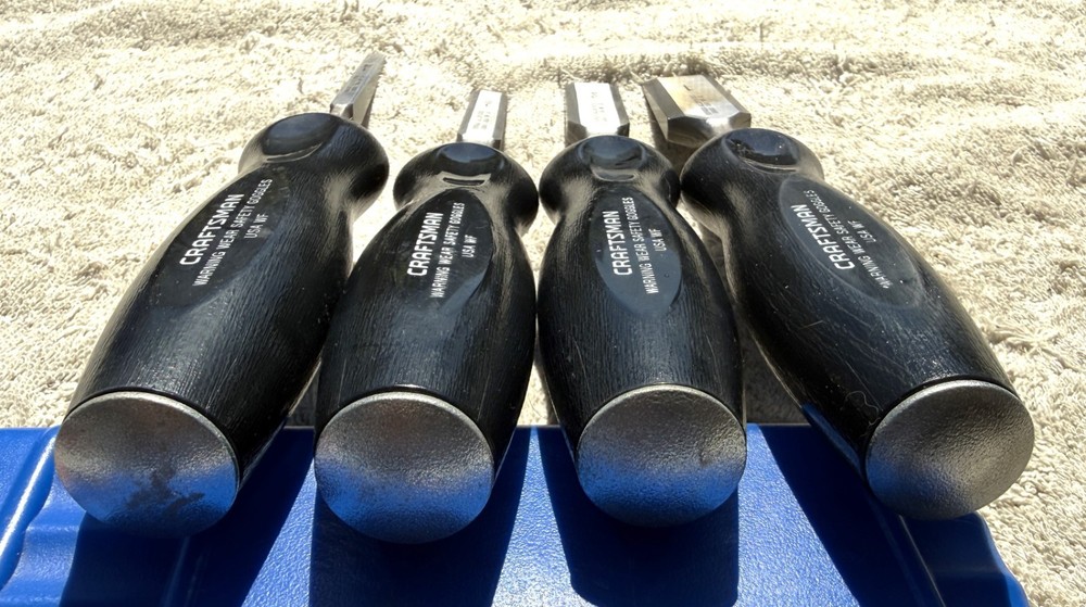 4 PC CRAFTSMAN CHISEL SET (WF) NO. 9-36859 - AS PICTURED